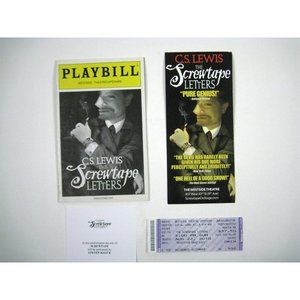 Screwtape Letters Playbill 2010 Westside Theatre Upstairs CS Lewis Max McLean